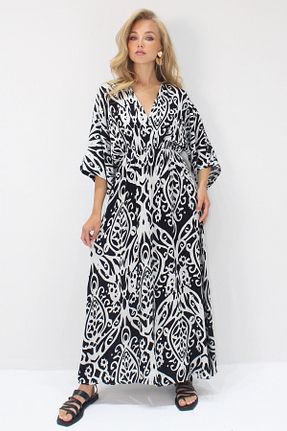 لباس مشکی زنانه بافتنی Trend Alaçatı Stili - کد 950629164