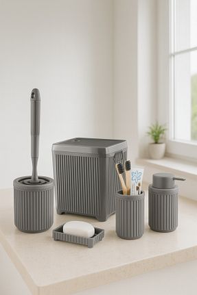 ست حمام طوسی اکریلیک Sas Haus - کد 949274380