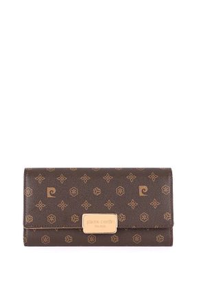 کیف پول قهوه ای زنانه ابعاد بزرگ Pierre Cardin - کد 885919910
