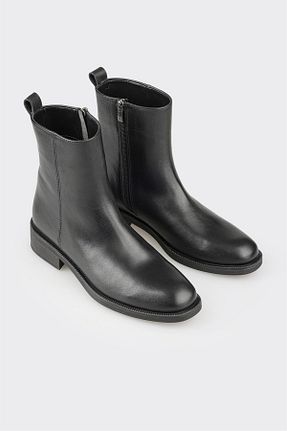 بوت / نیم بوت مشکی زنانه چرم خالص Elle - کد 881594259