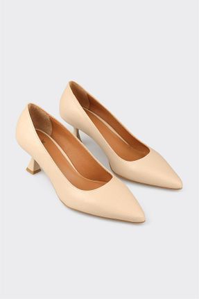 کفش استایلیتو بژ پاشنه نازک Elle - کد 924175777