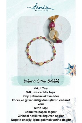 دستبند جواهر رنگی زنانه Deniz Doğal Taş - کد 922748262