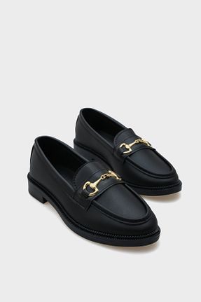 کفش لوفر مشکی زنانه چرم مصنوعی Capone Outfitters - کد 874956250
