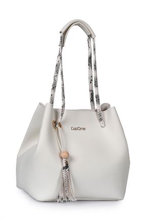 کیف دوشی سفید زنانه چرم مصنوعی Capone Outfitters - کد 43784090