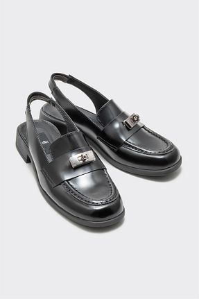 کفش کژوال مشکی زنانه چرم خالص Elle - کد 808552517