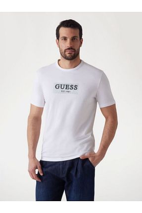 تیشرت سفید زنانه رگولار Guess - کد 921222311