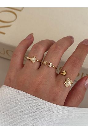 انگشتر استیل (فولاد) زرد زنانه استیل (فولاد) LEROSY CO - کد 949639868