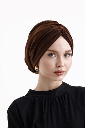 کلاه شنای حجاب قهوه ای زنانه ladrans - کد 849148085