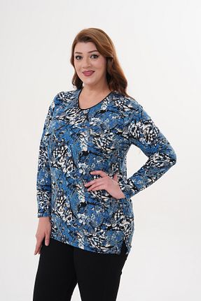 بلوز رنگی زنانه طرح دار Butik - کد 948057252