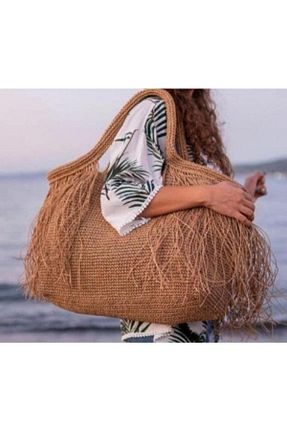 کیف ساحلی قهوه ای زنانه حصیر Nympha - کد 694980998