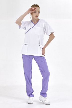 لباس ایمنی کار بنفش ÇİZGİ MEDİKAL - کد 761392374