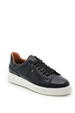 کفش اسنیکر مشکی مردانه چرم اصل Pierre Cardin - کد 899494733