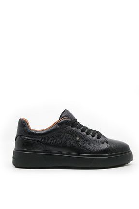 کفش اسنیکر مشکی مردانه چرم اصل Pierre Cardin - کد 902669797