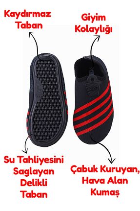 کفش ساحلی مشکی بچه گانه پارچه ای Kiko Kids - کد 814248746