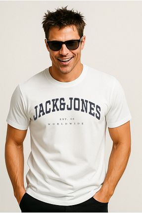 تیشرت سفید مردانه رگولار Jack & Jones - کد 924257425
