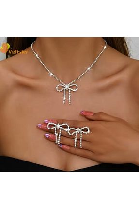 گردنبند جواهر متالیک زنانه زیرکن monalisatoka - کد 946793165