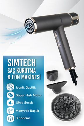 سشوار مشکی 3 Kademeli Simtech - کد 935149011