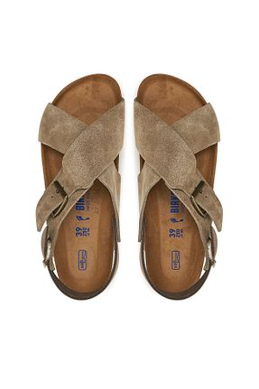 صندل بژ زنانه پاشنه تخت Birkenstock - کد 924509177