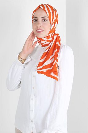 شال نارنجی زنانه پلی استر Alvina - کد 799160810
