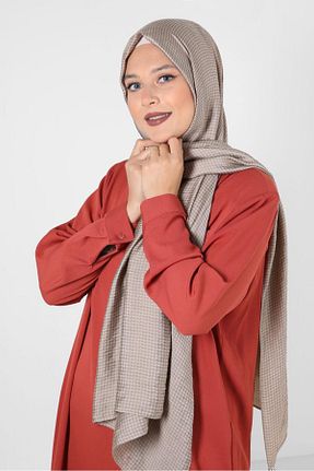 شال قهوه ای زنانه پلی استر Alvina - کد 802134172