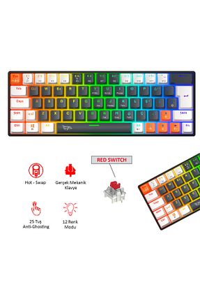 کیبورد گیمر مشکی gameagle - کد 949038055