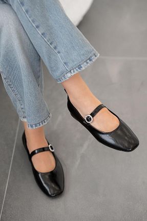 بابت مشکی زنانه چرم لاکی Parponi - کد 938502571