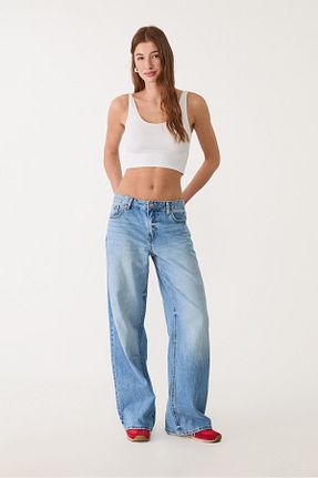 تیشرت مشکی زنانه کروپ فیت Stradivarius - کد 114790439