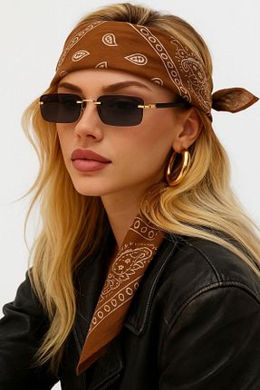باندانا قهوه ای پنبه ای Goldmine - کد 316755465