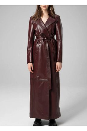 پالتو پشمی زرشکی زنانه رگولار shop - کد 950079420