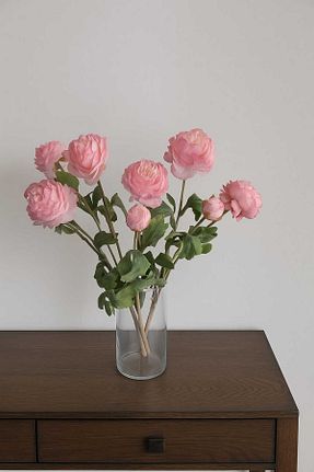 گل خشک و مصنوعی صورتی MAKİ DEKOR - کد 950274779