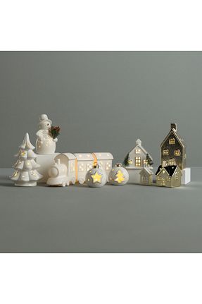 اجسام تزئینی و بیبلو سفید پرسلن Linens - کد 876494249