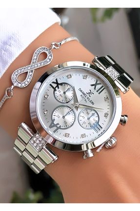 ساعت مچی طوسی زنانه 34 میلی متر Daniel Klein - کد 932826557