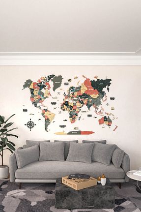 محصول دکوراسیون دیوار رنگی چوب Colorfull Worlds - کد 879241156
