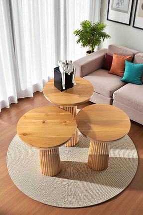 میز عسلی قهوه ای چوب Simillo Home&Living - کد 819023299
