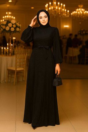 لباس مجلسی حجاب مشکی زنانه یقه ایستاده N.S NEVA STYLE - کد 928936546
