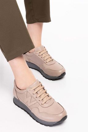 کفش کژوال بژ زنانه چرم خالص Gondol - کد 277122818