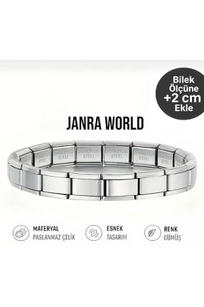 دستبند استیل (فولاد) متالیک زنانه استیل ضد زنگ JANRA WORLD - کد 920241763