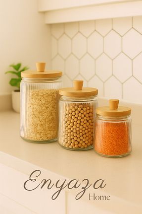 کوزه شیشه ای قهوه ای شیشه Enyaza Home - کد 842863405