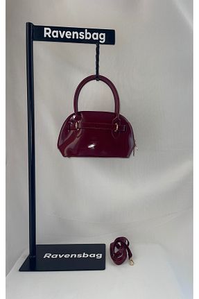 کیف دوشی زرشکی زنانه چرم مصنوعی ravensbag - کد 934828569