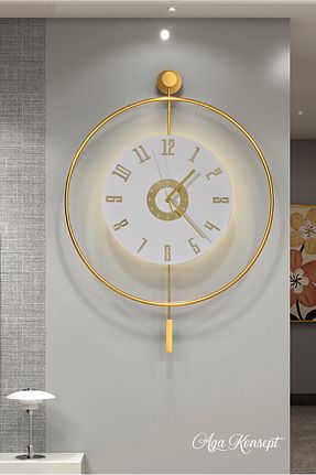 ساعت دیواری طلائی 50 * 75 AGA KONSEPT - کد 850445568