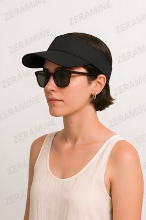 کلاه مشکی زنانه پنبه ای ZERAMİNE - کد 922059386