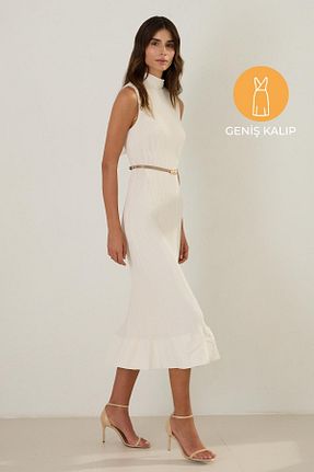 لباس بژ زنانه بافتنی Setre - کد 893590134