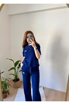 ست گرمکن سرمه ای زنانه ویسکون MODA - کد 949619339