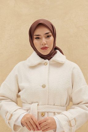 روسری قهوه ای پلی استر Silk Home - کد 789299919