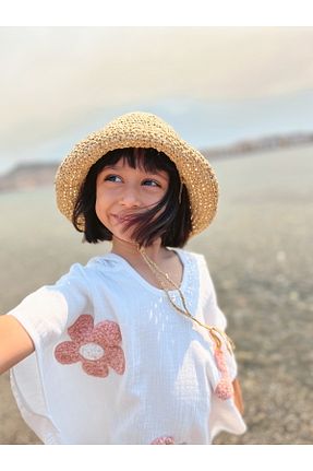 کلاه بژ بچه گانه حصیر DERY BABY - کد 950531740