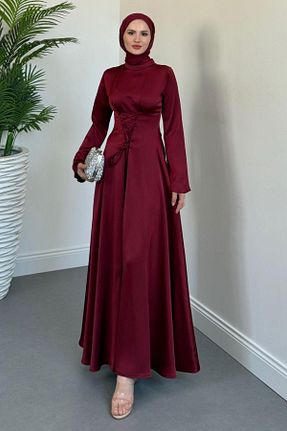 لباس مجلسی حجاب رنگی زنانه Boyundan Bağlamalı MERVEN AKYÜZ - کد 950538998