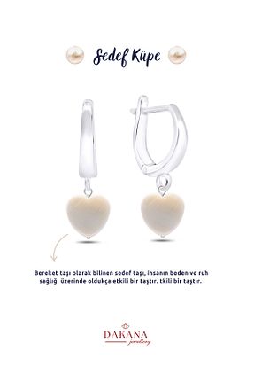 گوشواره نقره بژ زنانه 925 عیار DAKANA JEWELLERY - کد 949748608