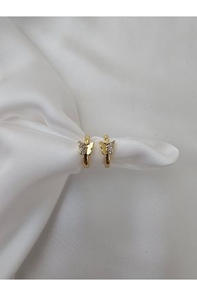 گوشواره استیل (فولاد) زرد بچه گانه استیل (فولاد) Zivazer Store - کد 950635246