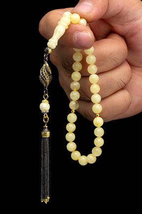 تسبیح زرد کهربا OTTOTESBİH - کد 949922548