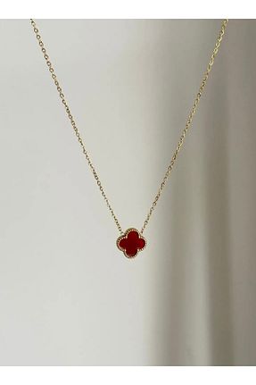 گردنبند استیل ( فولاد ) زرشکی استیل (فولاد) luxyansımalar - کد 949990666
